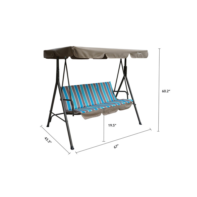 Otterburn Patio Porch Swing with Stand Blue